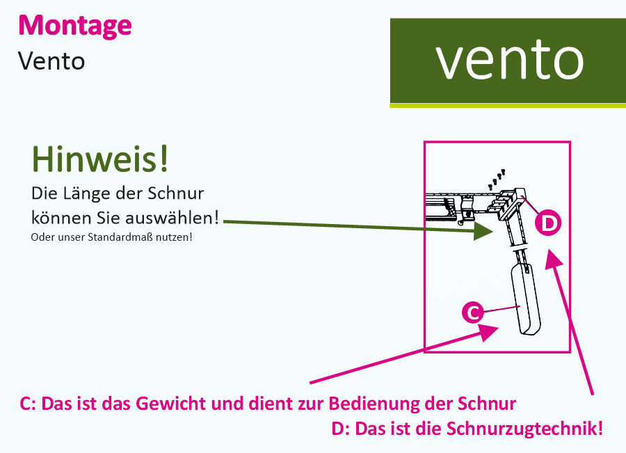 Seilzug Länge auswählen - gardinen-for-life.de Vento Flächenvorhangschiene